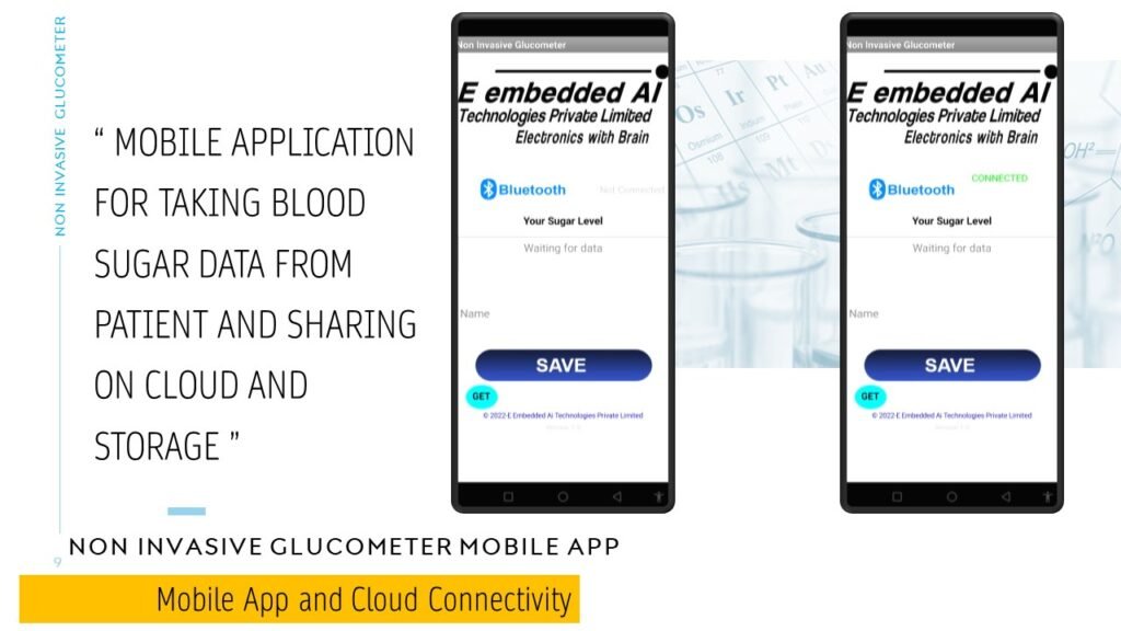 Non Invasive Glucometer App mobile